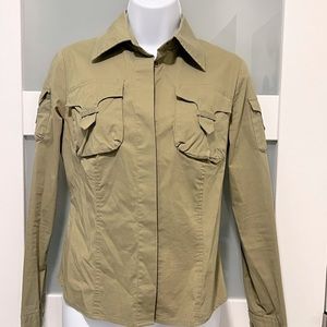 Green BCBG button down